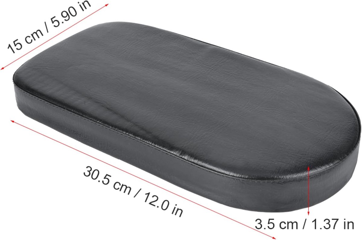 Rear bicycle cushion - with a pair of bicycle pedals - black PU rear saddle - mountain bike back cushion - wide soft cushion - comfortable bicycle cushion - bicycle accessory - for school, sports, trail riding - 30*15*3.5 cm - black - Image 3