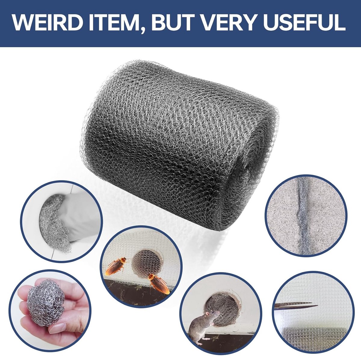 Stainless Steel Rodent Net - Pest Protection - 1 piece - 12.7 cm wide - 600 cm long - Image 4