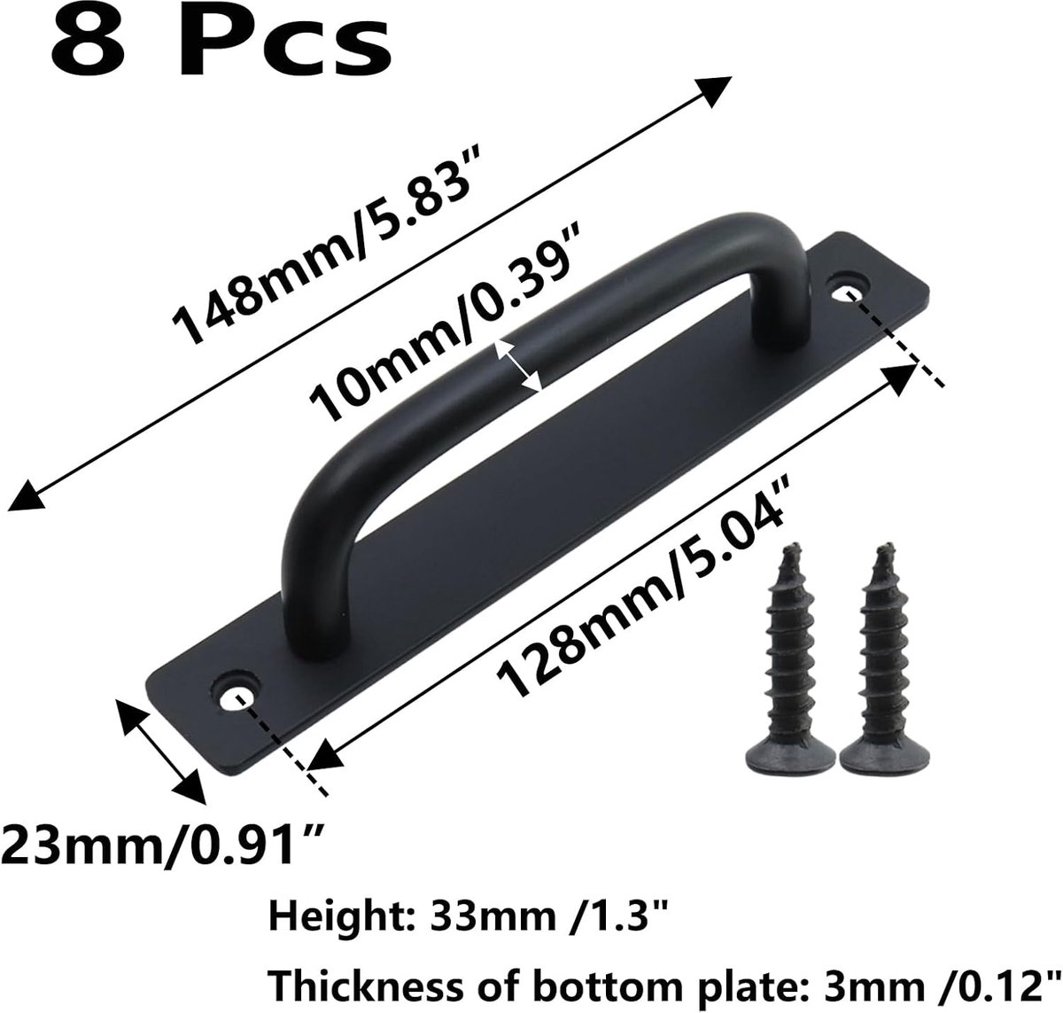 8 Pieces Door Handle - Kitchen Cabinet Handles - Cabinet Handles - Handles for Small Doors - 5