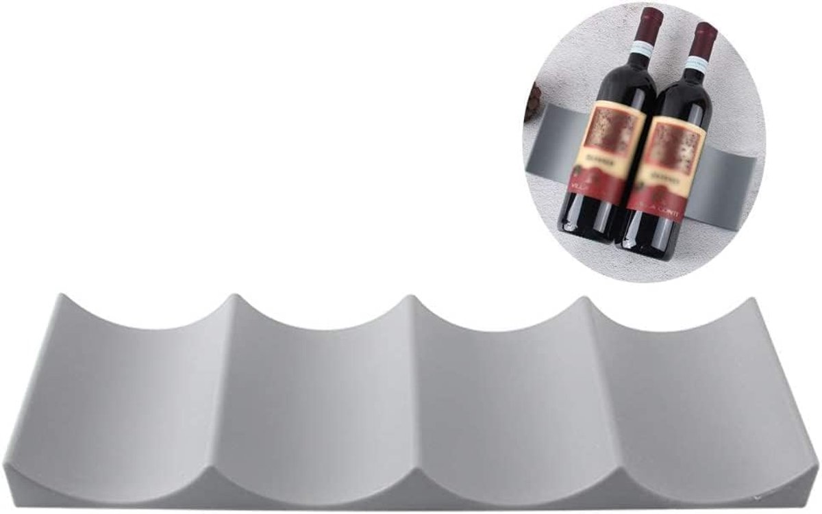 Bottle rack - Beverage bottle rack - Refrigerator bottle holder - Plastic bottle holder - Wine bottle holder - Wine rack - Storage organizer - Refrigerator organizer - Wine bottle display mat - Can holder - for wine bottles, refrigerator and pantry - 29.5 - Image 1