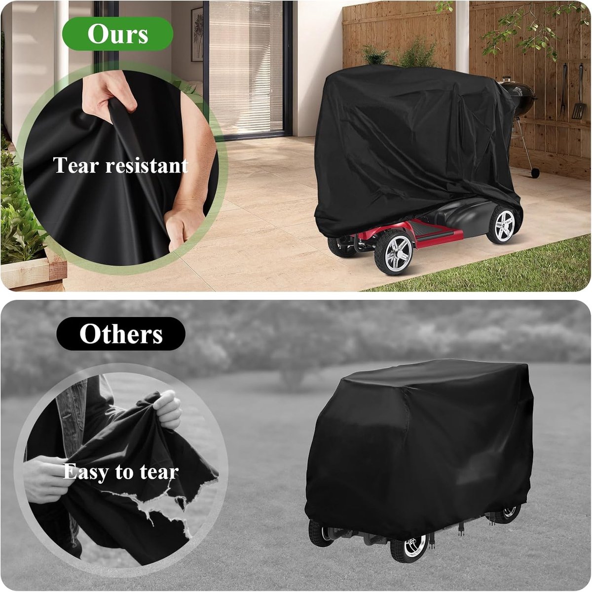 Mobility Scooter Protective Cover - Mobility Scooter Cover - Cover for mobility scooter - Mobility Scooter Cover - waterproof wheelchair cover for storage - Waterproof Cover - Rain Cover - Protective Cover - Waterproof - 55 