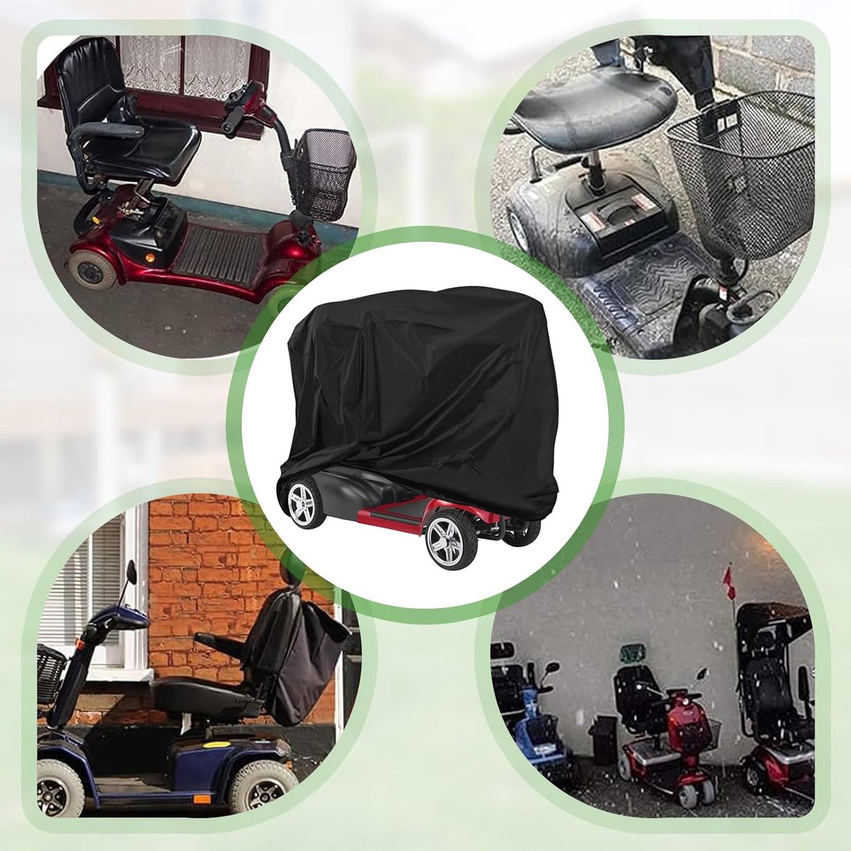 Mobility Scooter Protective Cover - Mobility Scooter Cover - Cover for mobility scooter - Mobility Scooter Cover - waterproof wheelchair cover for storage - Waterproof Cover - Rain Cover - Protective Cover - Waterproof - 55 