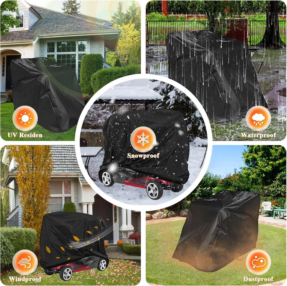 Mobility Scooter Protective Cover - Mobility Scooter Cover - Cover for mobility scooter - Mobility Scooter Cover - waterproof wheelchair cover for storage - Waterproof Cover - Rain Cover - Protective Cover - Waterproof - 55 