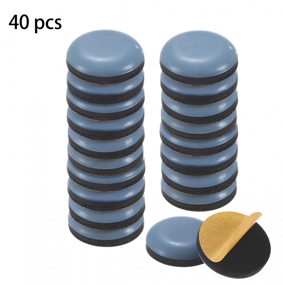 40 pieces - Furniture mats - Teflon furniture glides - Teflon furniture mats - Foot pads for table and chair - floor protectors - easy to move - for chairs, tables, sofas and beds - round - 20*20*5.5 mm - Image 1