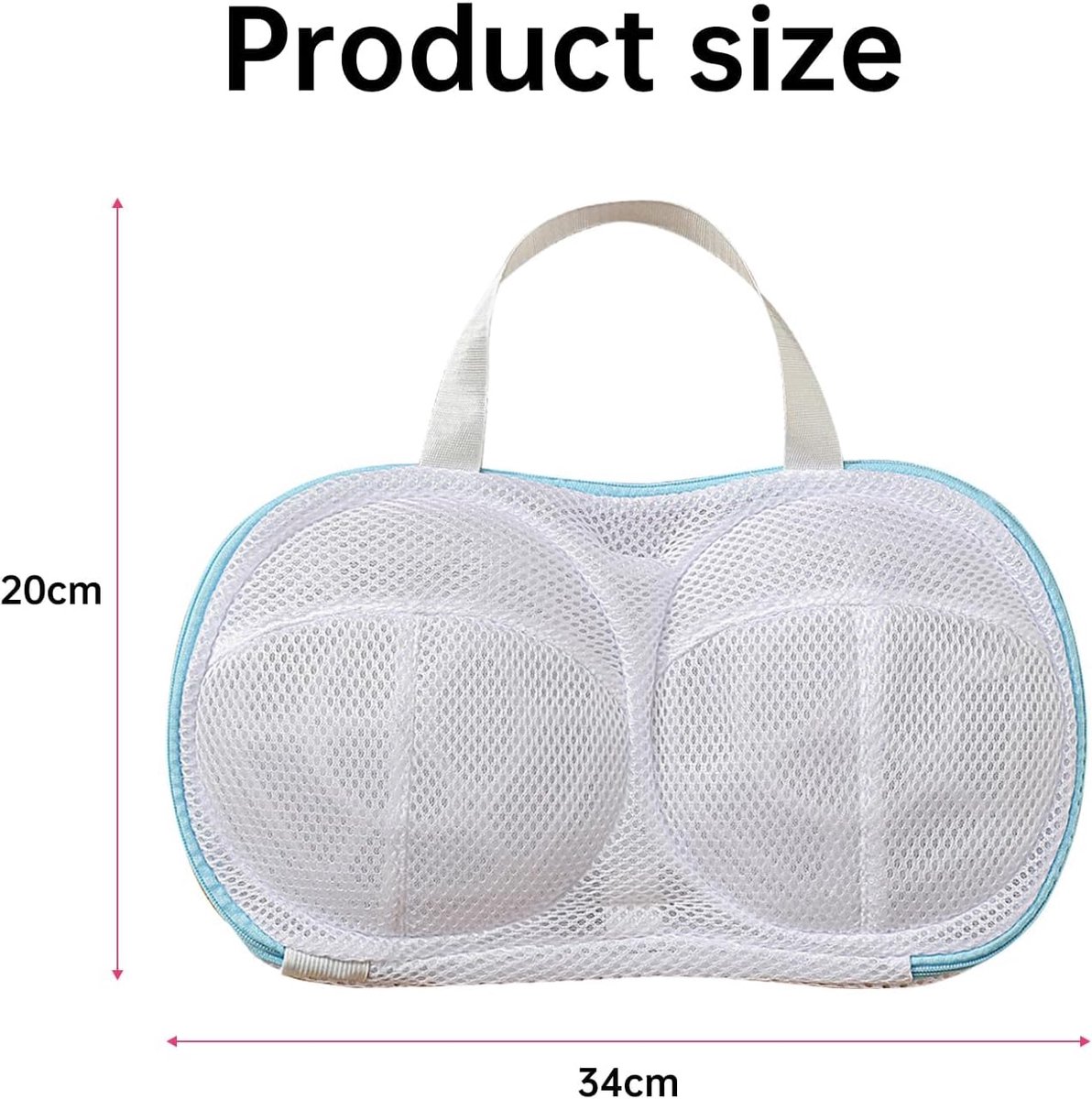3 pieces - 20*34 cm - bra laundry bag - laundry bag - with plastic backing - mesh laundry bag - reusable - underwear laundry net for women - bra protector for washing machine - with zipper - for washing machine - household items - clothing protection - bl - Image 5