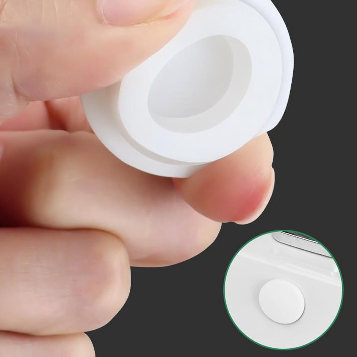 Washbasin Overflow Ring - 4 Pieces - Overflow Rings - Bathroom Overflow Ring - Sink Overflow - Drain Plug - Overflow Cover for Washbasin - Sink Overflow Ring - Round Hole Cover - Overflow Cover - For Sink, Washbasin and Kitchen - Image 2