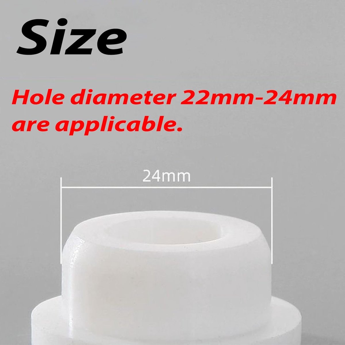 Washbasin Overflow Ring - 4 Pieces - Overflow Rings - Bathroom Overflow Ring - Sink Overflow - Drain Plug - Overflow Cover for Washbasin - Sink Overflow Ring - Round Hole Cover - Overflow Cover - For Sink, Washbasin and Kitchen - Image 3