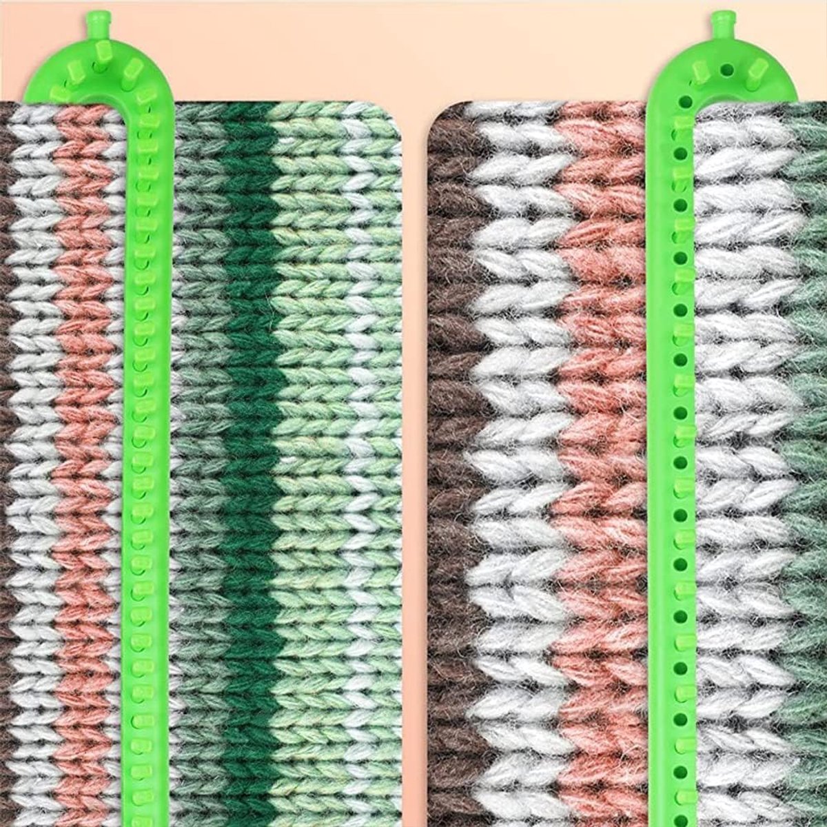 3 pieces - Scarf knitting tool - rectangular knitting loom - loom - colorful plastic looms - DIY yarn weaving sets - with crochet hook and needle - Suitable for knitting scarves, blankets, and shawls - 26, 36, 47 cm - Image 3