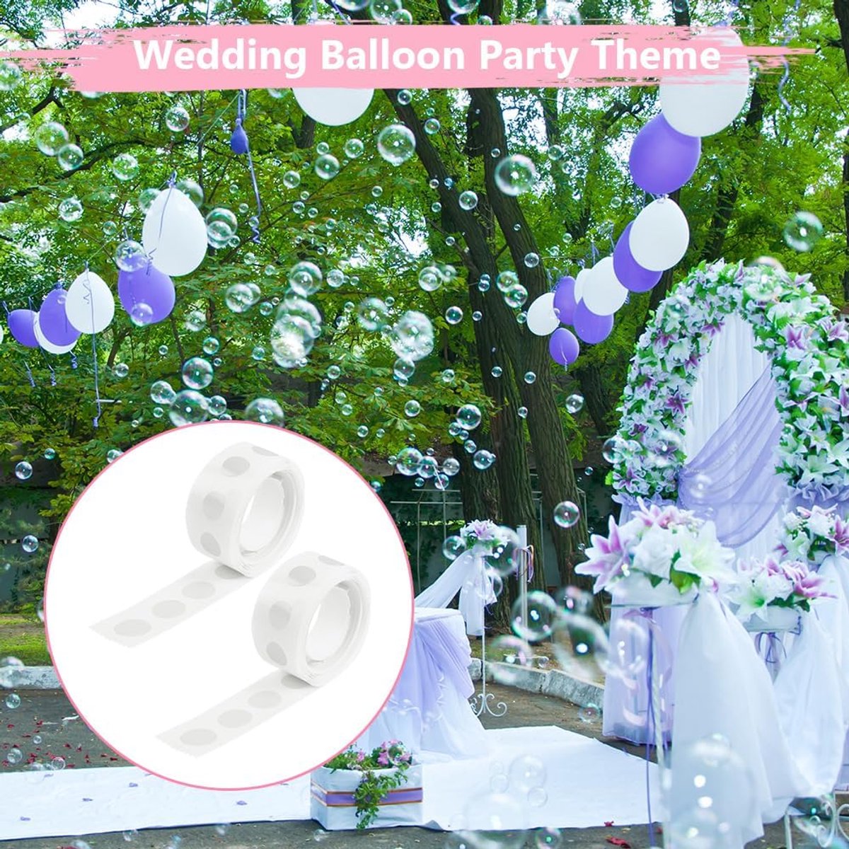 1200 pieces - balloon glue dots - double-sided stickers - removable round adhesive - leaves no residue - waterproof tape - for gift wrapping, weddings, Christmas and festivals - transparent - Image 4