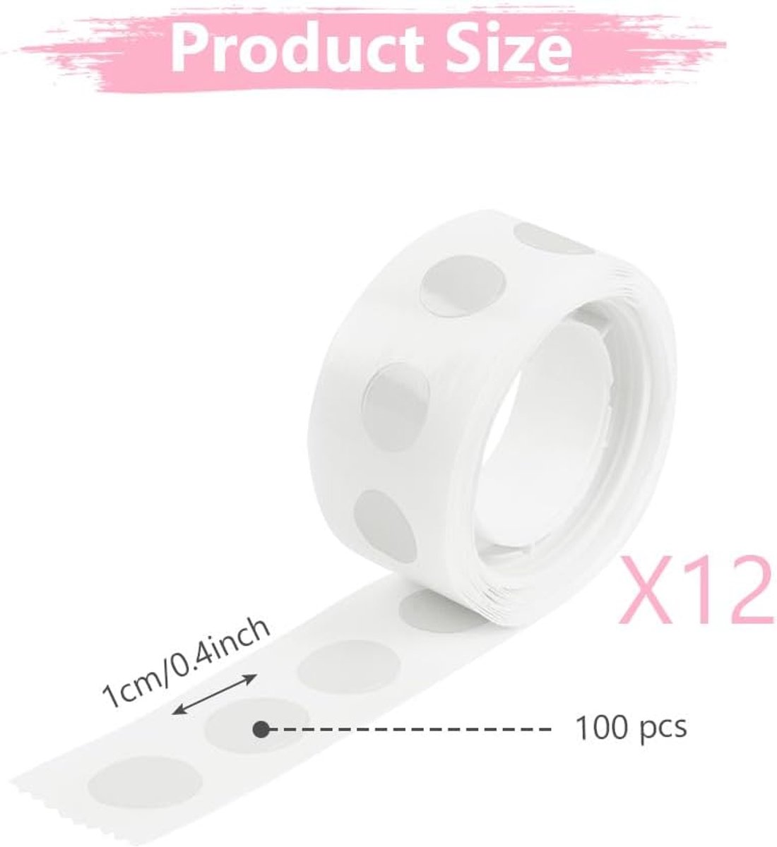 1200 pieces - balloon glue dots - double-sided stickers - removable round adhesive - leaves no residue - waterproof tape - for gift wrapping, weddings, Christmas and festivals - transparent - Image 5
