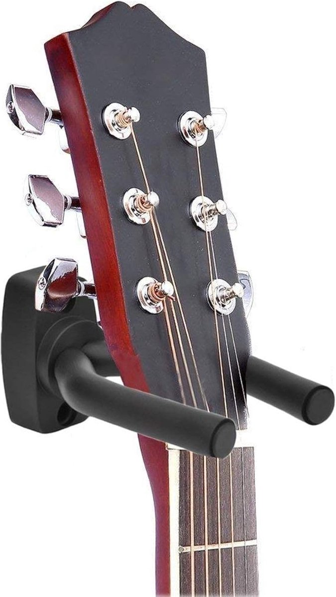 Guitar Wall Mount - 6 Pieces - Guitar Wall Holder - Guitar Stand - Guitar Hanger - Wall Bracket - Black Guitar Stand with Screws - Hook - Easy to Install - Adjustable - Suitable for All Sizes of Guitars, Bass, Mandolin, Banjo, Ukulele - Image 5