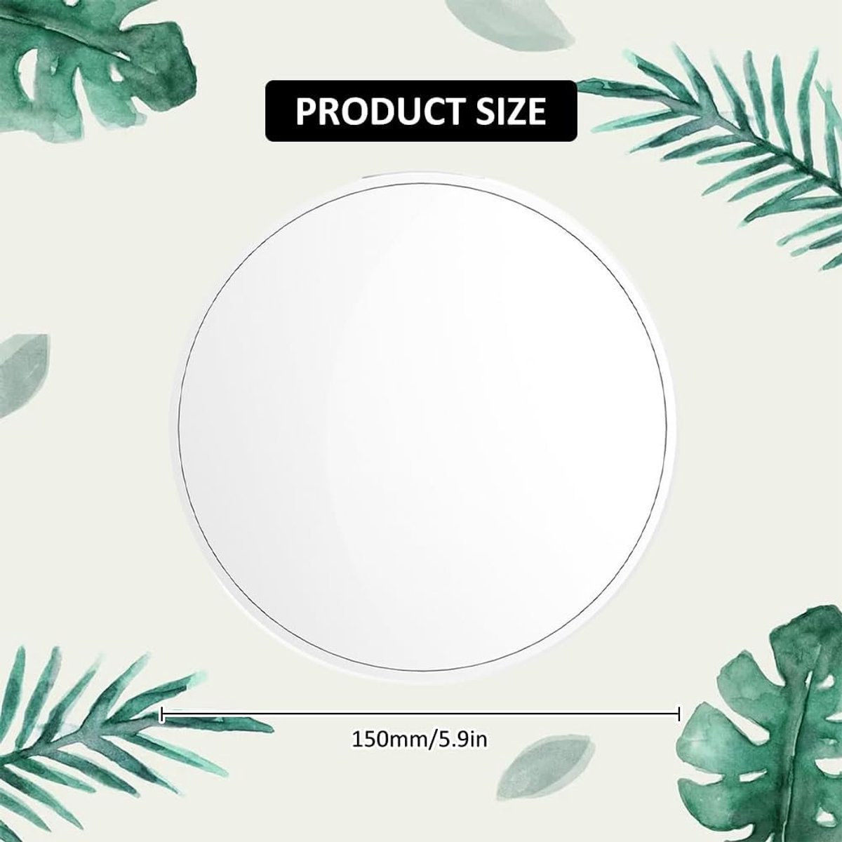 20x magnifying mirror - 15 cm - Mirror - Magnifying glass - Makeup mirror - Magnifying makeup mirror - Shaving mirror - with suction cup - 20x detail magnifier - Round magnifying mirror - Close-up mirror for precise makeup details - white - Image 5