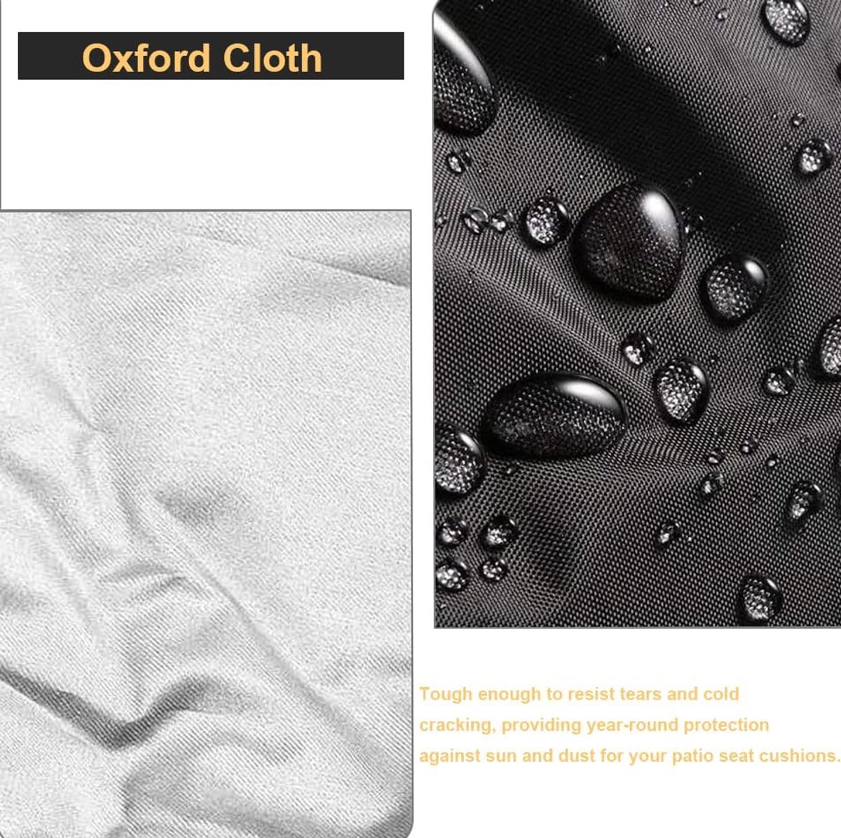 Storage bag - Furniture cover - Garden furniture cover - Storage bag for seat cushion - Oxford fabric storage bag - Waterproof storage bag - dust cover - with storage bag - with zipper, handles - for garden furniture, clothing, cushions - 81*81*61 cm - bl - Image 4