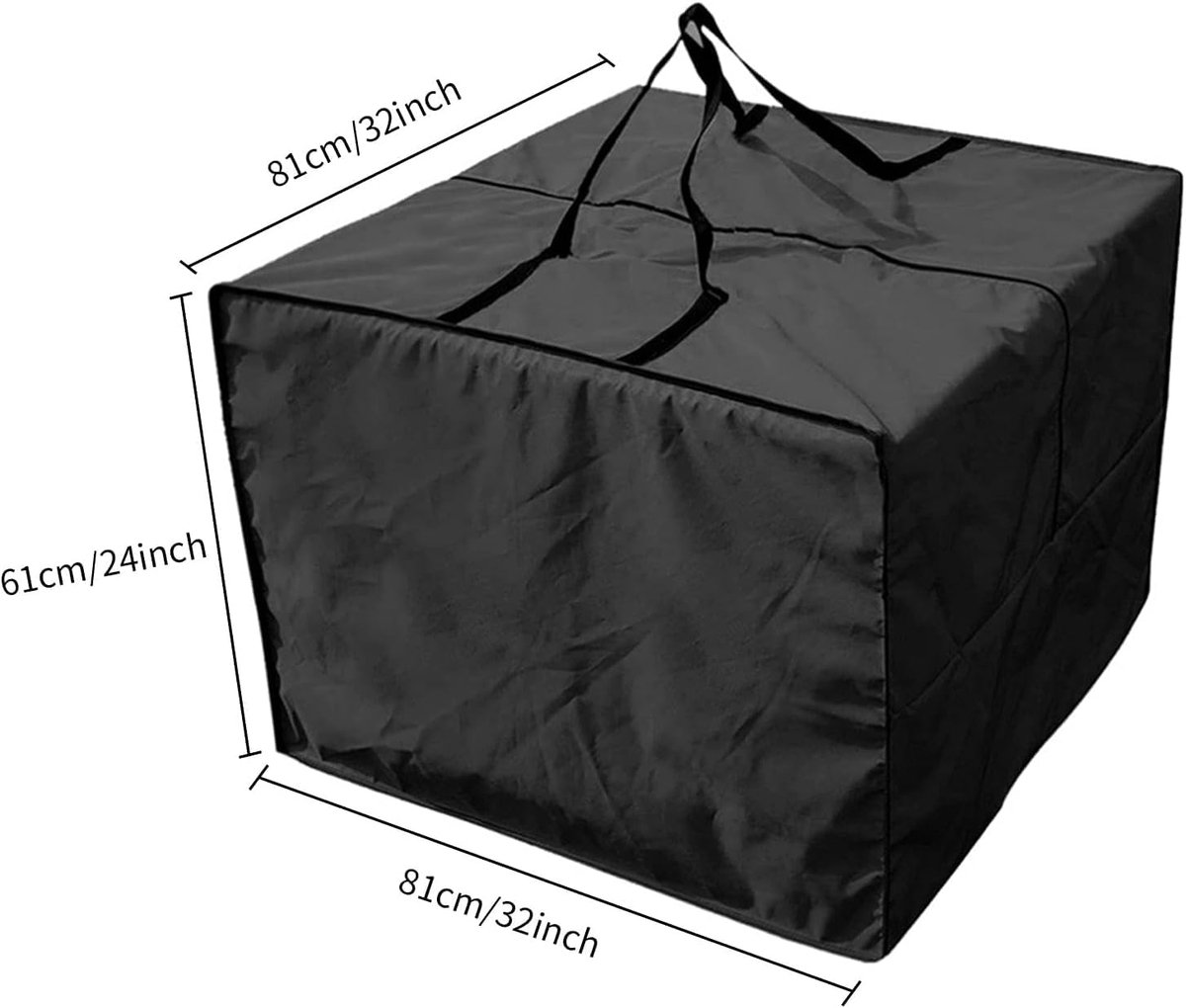 Storage bag - Furniture cover - Garden furniture cover - Storage bag for seat cushion - Oxford fabric storage bag - Waterproof storage bag - dust cover - with storage bag - with zipper, handles - for garden furniture, clothing, cushions - 81*81*61 cm - bl - Image 5