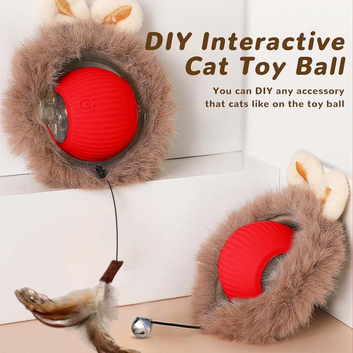 Cat Toys - Cat Balls - Interactive Cat Toy Ball - Cat Toys - Electric Toy Ball - Cat Toys - Automatically Moving Ball - Attracts Indoor Cats - Cat Ball for Play and Interaction - Image 4