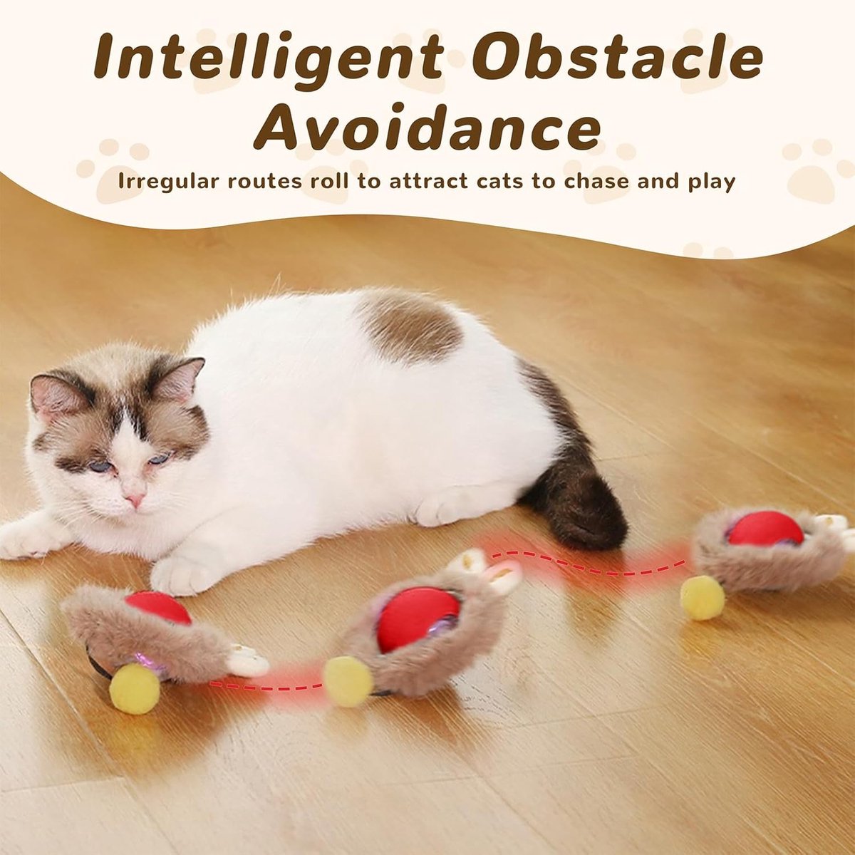 Cat Toys - Cat Balls - Interactive Cat Toy Ball - Cat Toys - Electric Toy Ball - Cat Toys - Automatically Moving Ball - Attracts Indoor Cats - Cat Ball for Play and Interaction - Image 5