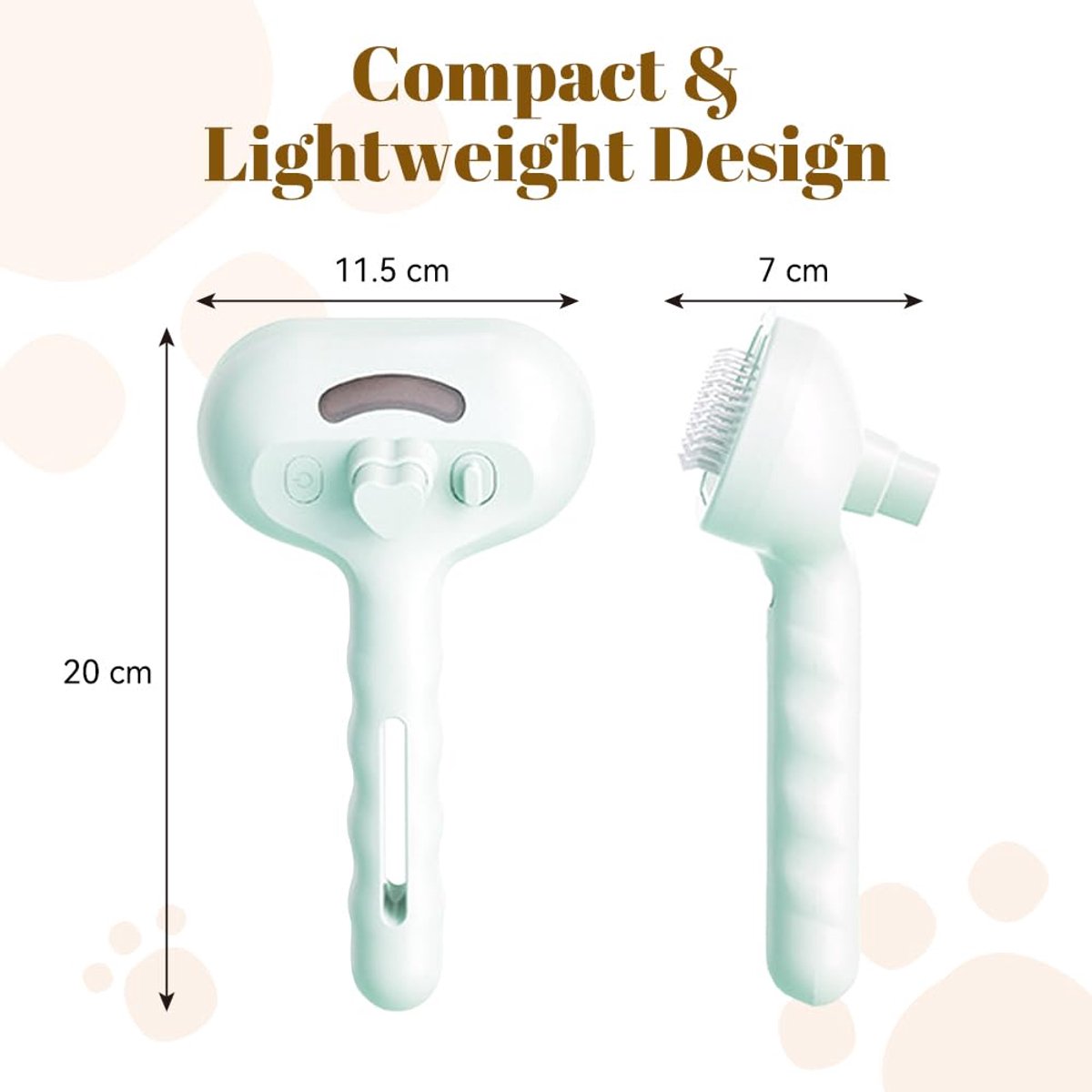 Cat Steam Brush - Dog Steam Brush - 3 in 1 Pet Spray Shedding Comb for Cats and Dogs - Dog Steam Brush - Pet Grooming Brush with Spray - Cat Steam Brush - Pets - Dog Brush - for Shedding & Grooming - White - Image 4