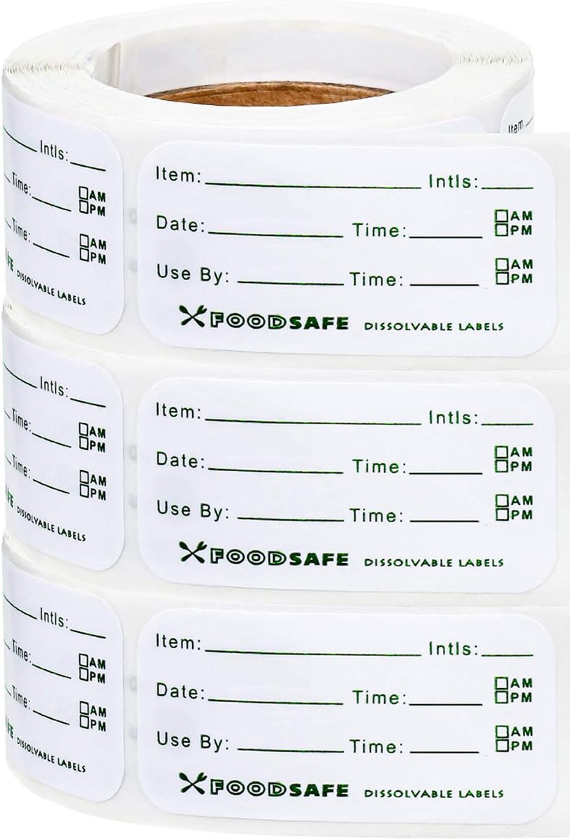 Freezer Labels Writable - 900 Pieces Freezer Stickers Writable - labels - food date labels - freezer stickers - removable freezer labels - Freezer Labels - Freezer Containers - Shelf life labels - Image 1