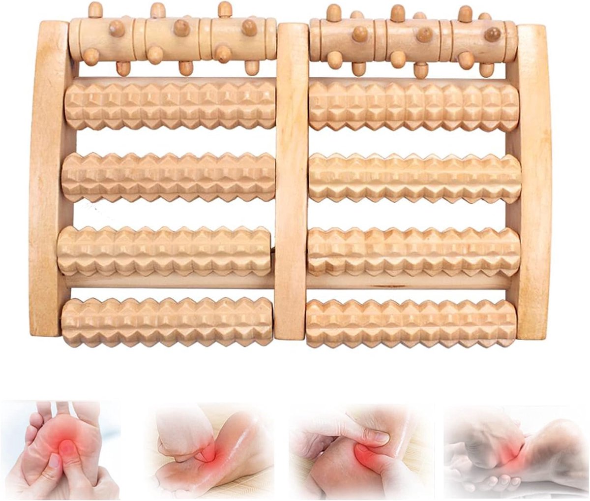 Foot Massager - Wooden Foot Massager - Foot Massager - Foot Massager Roller - Pain and Plantar Fasciitis, Massage Tools for Women and Men - Image 1