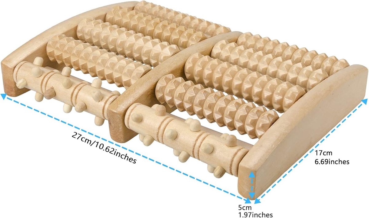 Foot Massager - Wooden Foot Massager - Foot Massager - Foot Massager Roller - Pain and Plantar Fasciitis, Massage Tools for Women and Men - Image 6