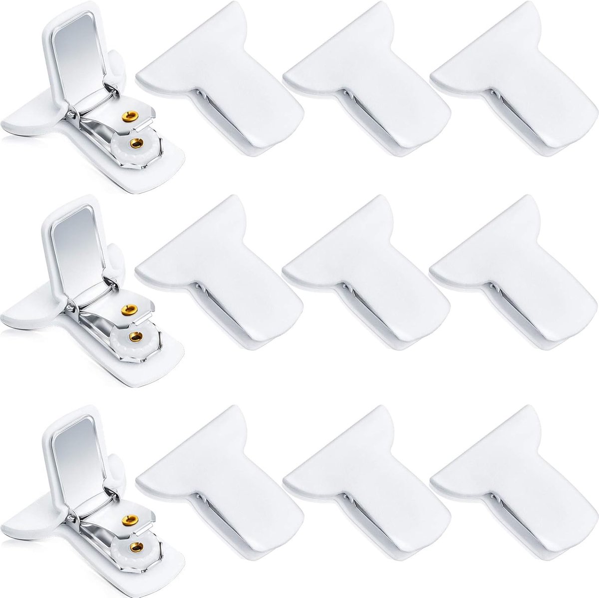 12 pieces - Duvet clips - Quilted duvet clips - with foam and metal - Duvet clamps - Duvet pegs - Clamps - Clips - Sturdy duvet clips - Bedding accessories - for duvets, blankets and sheets - white - Image 1