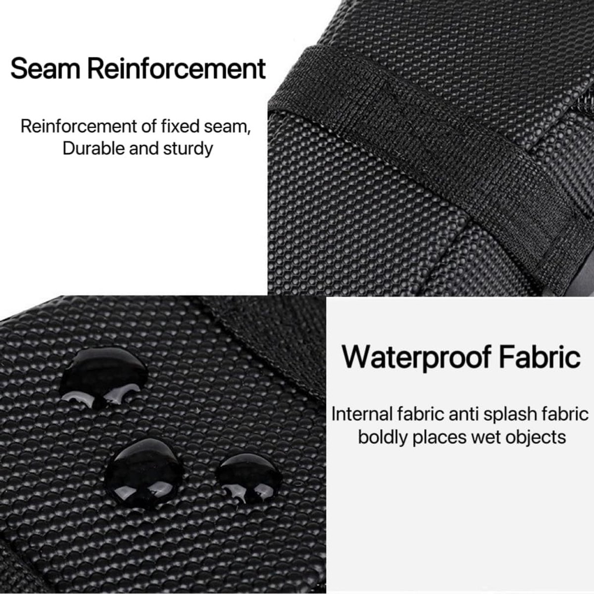 21*9*9 cm - Bicycle Saddle Bag - under-saddle bike bag - bicycle saddle bag for mountain bikes - waterproof bag - outdoor accessories - cycling gear - for phone, wallet, keys, tools, accessories - black - Image 4