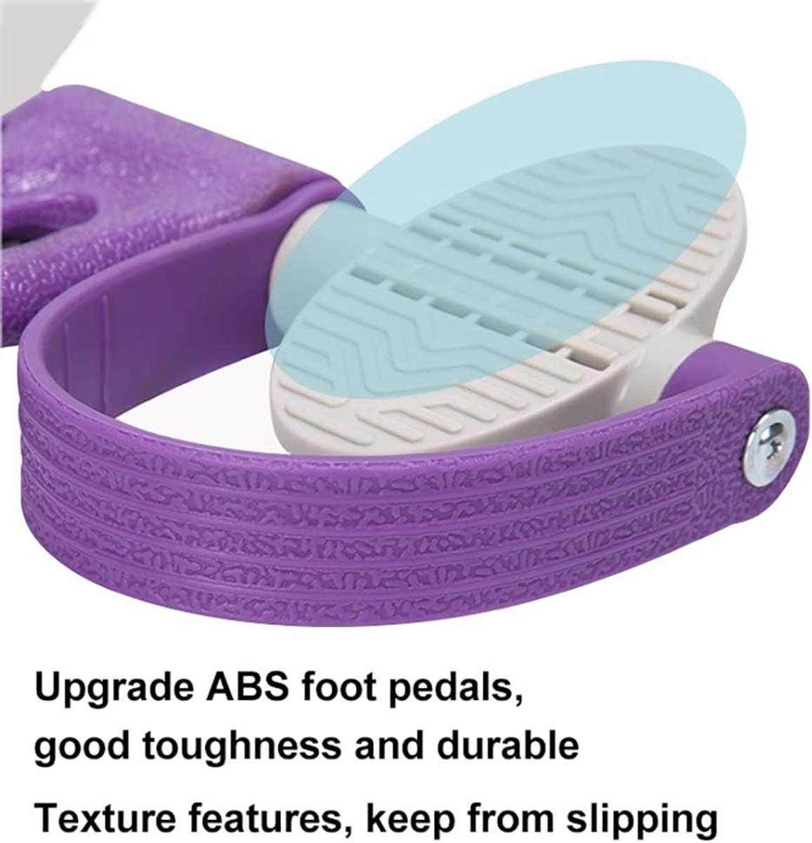 Elastic Abdominal Trainer - Fitness Resistance Bands - Ab Trainer - Ab Roller - Ab Wheel - Abdominal Wheel - Resistance Fitness Resistance Pedal Band - Multifunctional Tension Cord - Training Aids - Leg Stretching - Fitness Equipment - Purple - Image 5