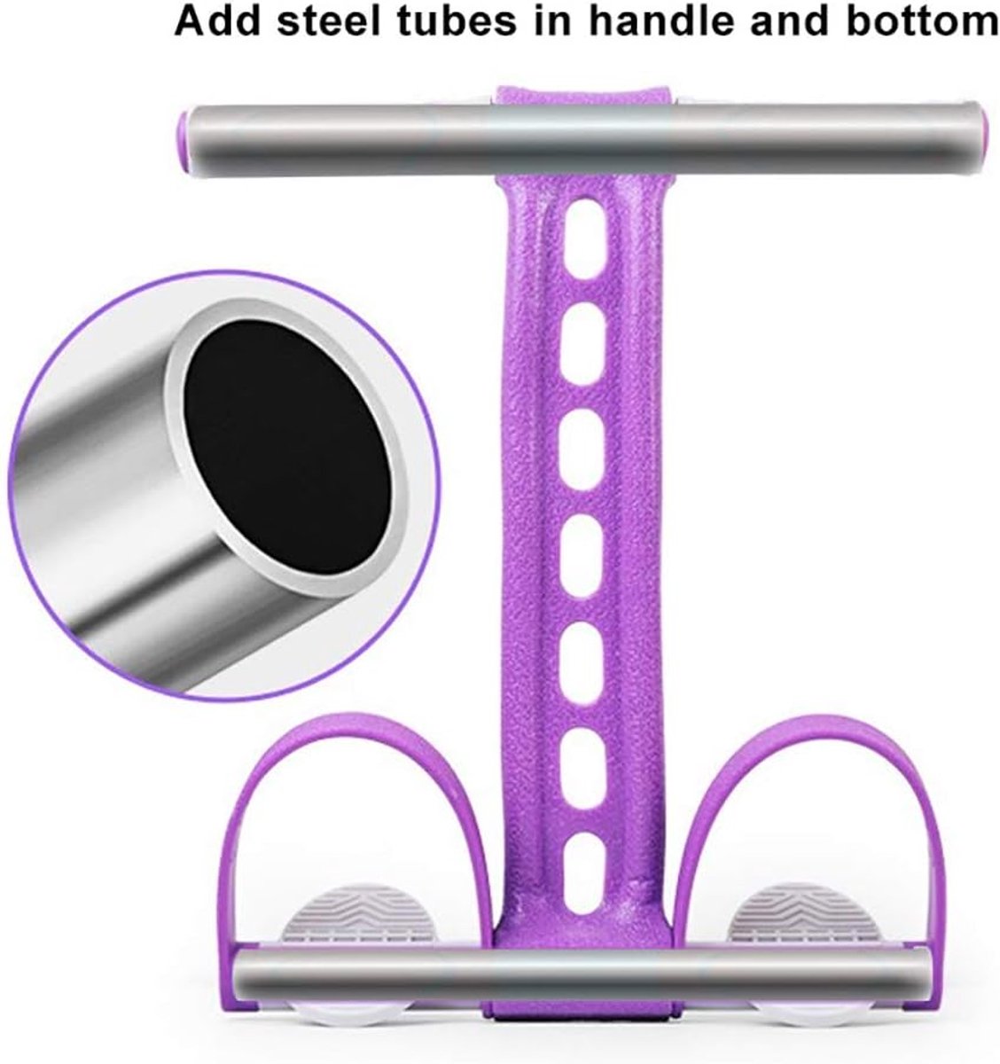 Elastic Abdominal Trainer - Fitness Resistance Bands - Ab Trainer - Ab Roller - Ab Wheel - Abdominal Wheel - Resistance Fitness Resistance Pedal Band - Multifunctional Tension Cord - Training Aids - Leg Stretching - Fitness Equipment - Purple - Image 6