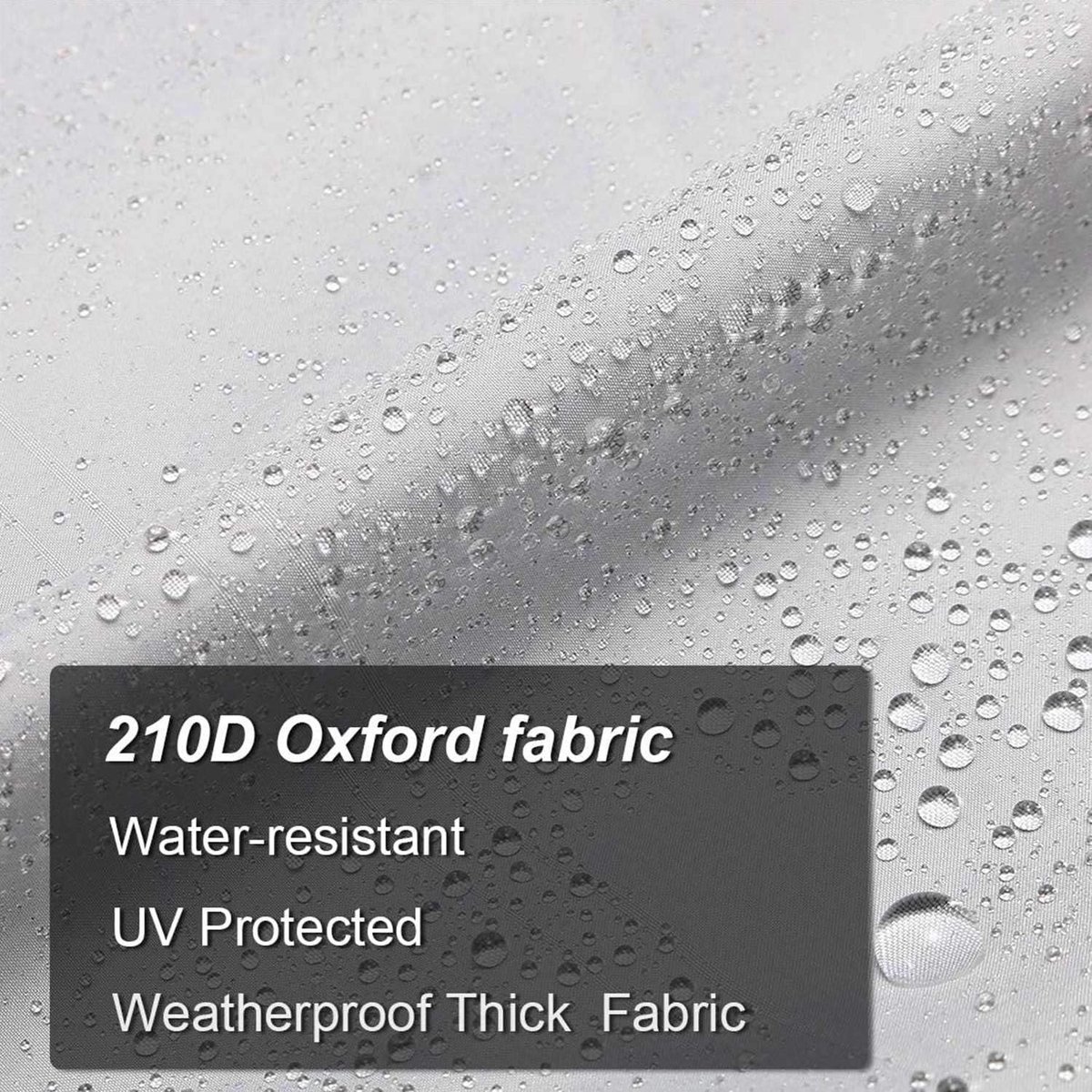 2-Piece Boat Seat Cover - 56 x 61 x 64 cm - made of Oxford fabric - UV protection - weather-resistant - waterproof - dustproof - Dust hood - with adjustable cord, suitable - for most seats - Silver - Image 4