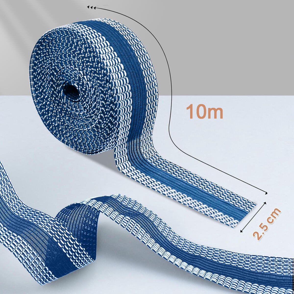 Iron-on tape - 10 m*2.5 cm - Hemming tape - Hemming tape for trousers - Curtain tape - pleating tape - iron-on hem tape - self-adhesive tape without sewing - for hemming - washable repair tape - for jeans, suit trousers, waistband - blue - Image 5