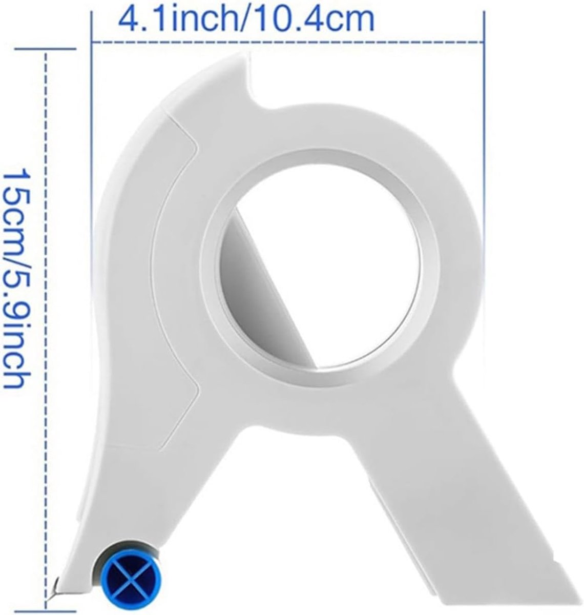 Tape Dispenser - Portable masking tape dispenser - adhesive tape dispenser - Seam sticker tool - for wall and floor painting - for paintwork, windows and door frames - 15*10.4 cm - white - Image 5