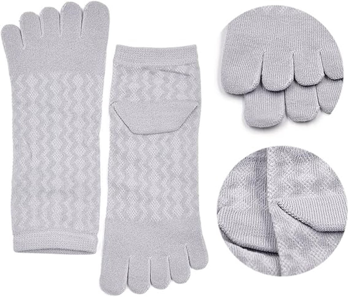 5 pairs of toe socks - Breathable - Round toe socks - Women - Orthopedic compression toe socks for women - Running socks - Yoga socks - Comfort socks - Cotton - Image 5