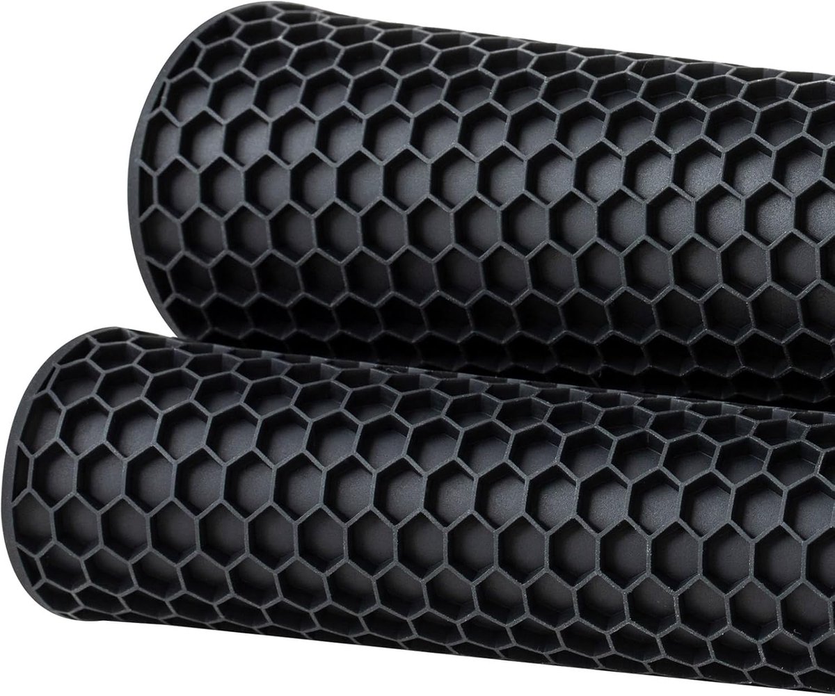 Silicone Pot Holders - Round - Pot Holders - Glass Coasters - Heat-Resistant Pot Holders - For Pots and Pans - Insulation Mats - Durable Non-Slip - Heat-Resistant Mats - Durable Flexible - Black - Image 6