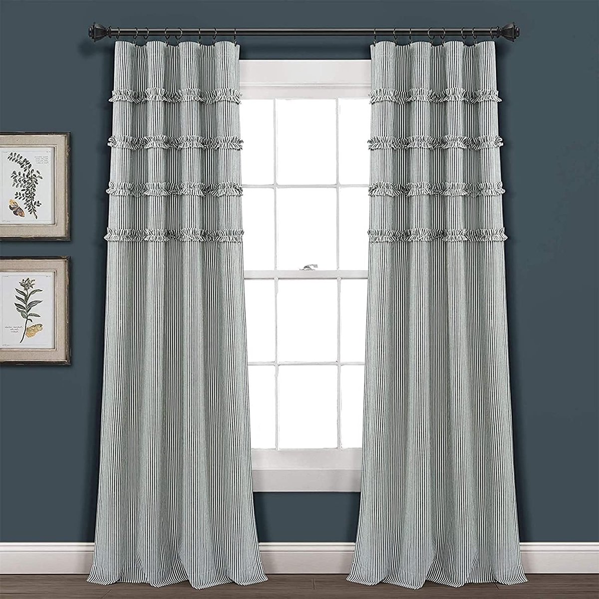 30 Pieces - Curtain Rings with Clips - Shower Curtain - Stainless Steel Curtain Rings - Metal Curtain Hooks - Curtain Rod Ring - for Shower and Window Curtains - Black - Image 2
