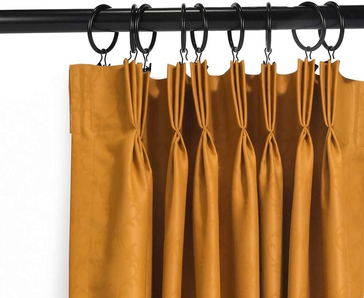 30 Pieces - Curtain Rings with Clips - Shower Curtain - Stainless Steel Curtain Rings - Metal Curtain Hooks - Curtain Rod Ring - for Shower and Window Curtains - Black - Image 6