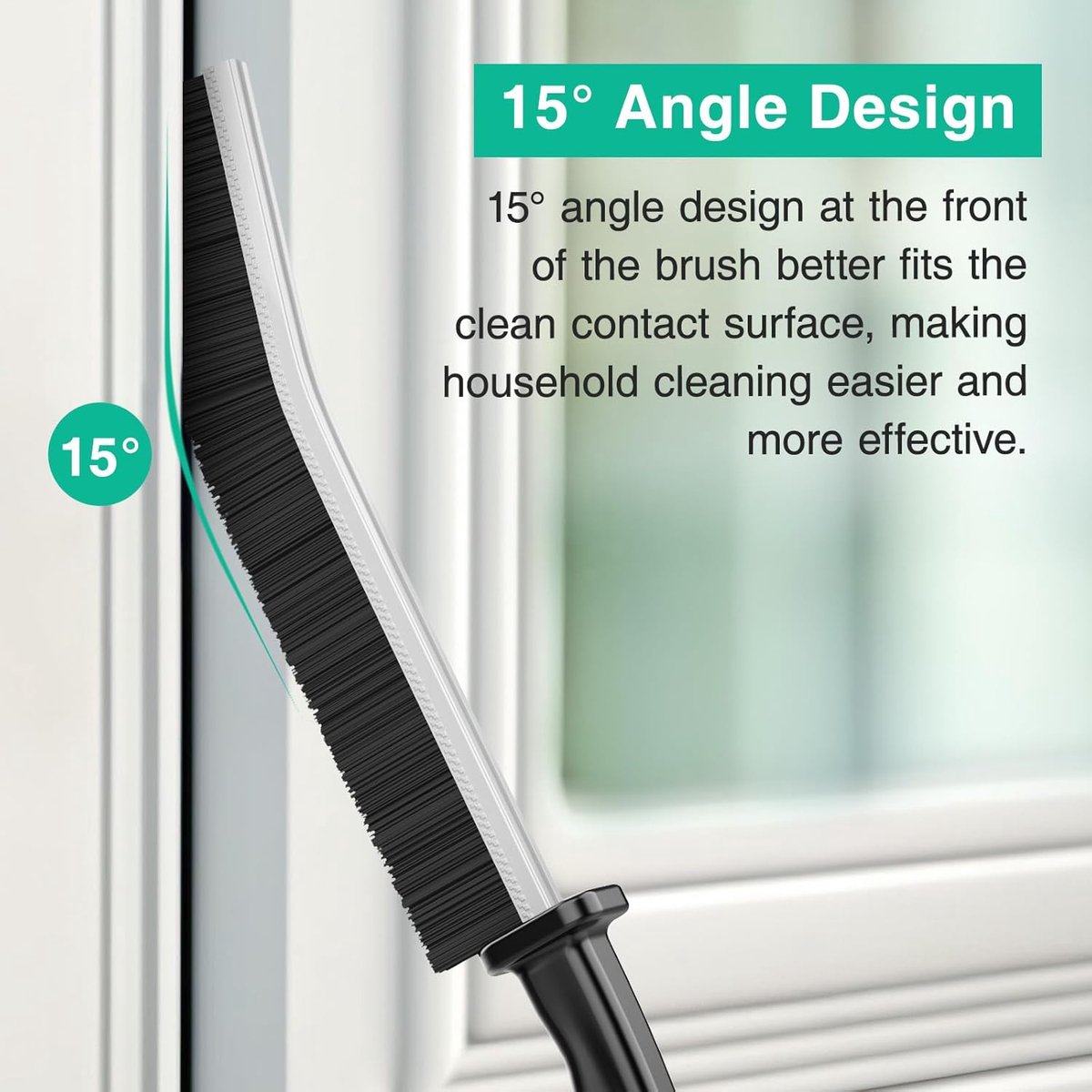 3 Pieces Crevice Brushes - Gap Brush - Narrow Cleaning Brush - Long Handle - Bathroom Cleaning Brush - Stiff Brush with Bristles - Long Handle - Gap Cleaner - For Window Openings, Bathroom, Toilet, Kitchen - Grout Brush - Image 6