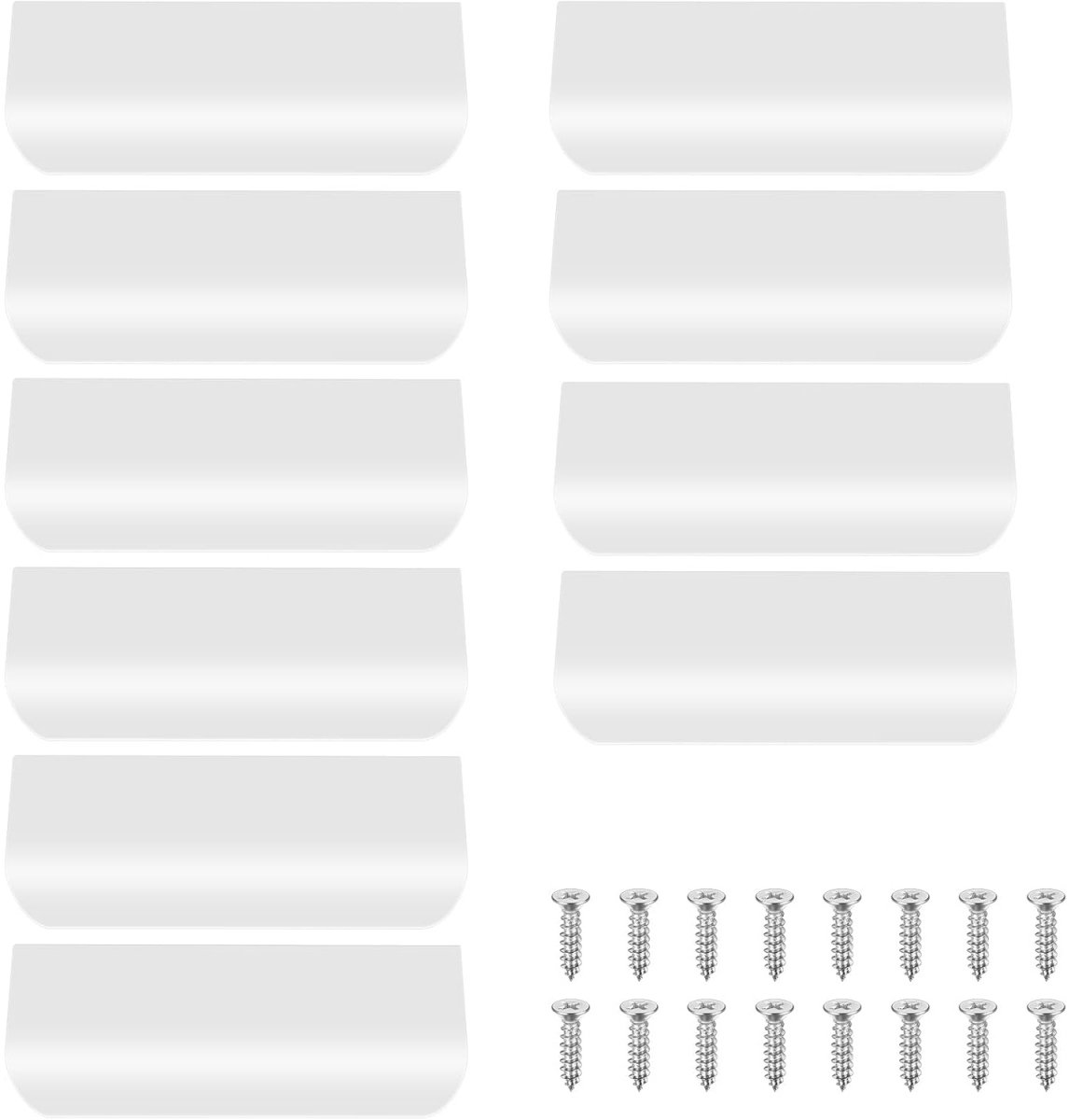 10 pieces - 150*40*17.5 mm - Cabinet handles - Drawer handles - Concealed handle - Aluminum alloy handle - kitchen cabinet handles - furniture accessories - hardware - white - Image 1