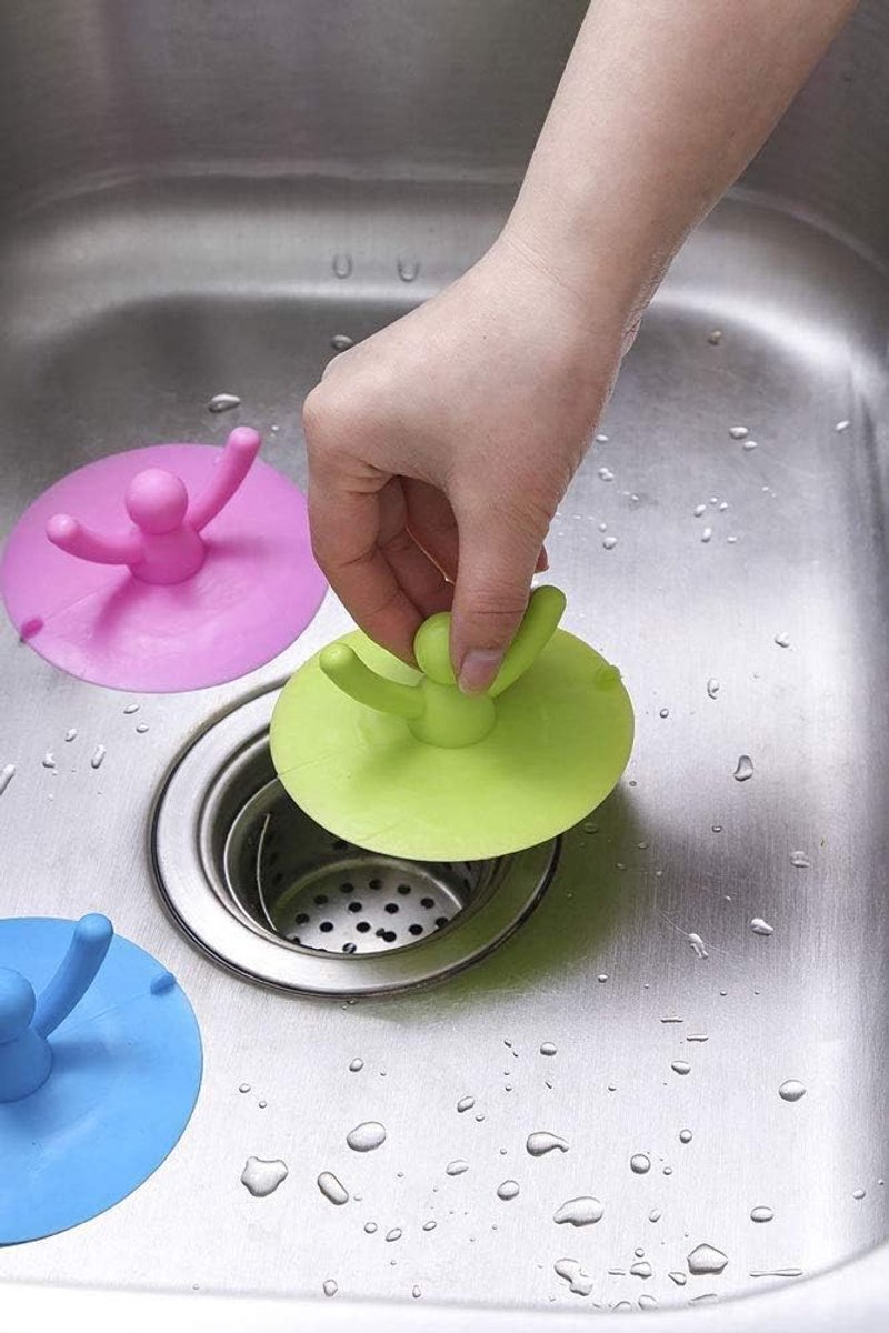 Universal Sink Stopper - Silicone Bathtub Drain Stopper Plug Cover - Bath Stopper with Handle - Baby Bath Stopper - Washbasin Plug - Floor Drains and Sinks - Drain Plug - Universal Bath Stopper - Sink Plug - Bath Plug - Sink Stopper - Drain Plugs - Image 3