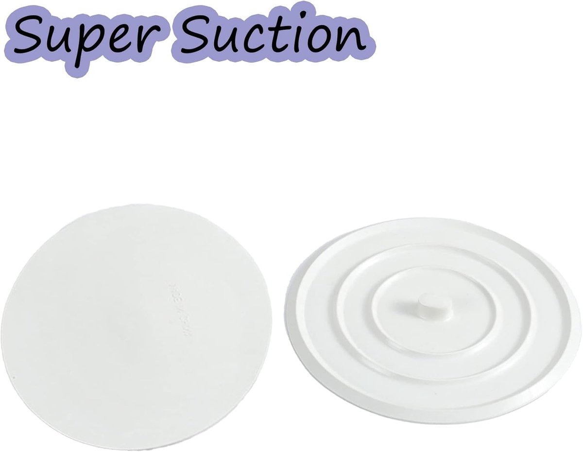 Pieces Silicone Bathtub Drain Stopper - Drain Plug - Universal Bath Stopper - Sink Plug - Bath Plug - Drain Stopper for Bath and Washbasin - Sink Stopper - Drain Plugs - Washbasin Bath Plug - for kitchens, bathrooms, laundries - White - Image 5