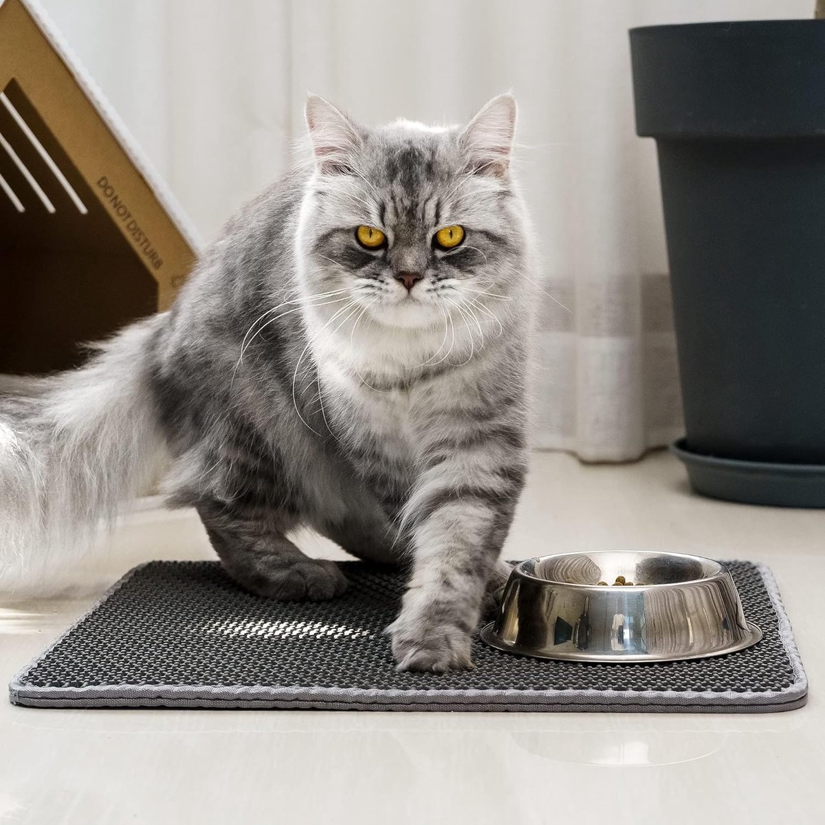 Cat Litter Mat - 30 x 45 cm - Waterproof Cat Litter Mat - Cat Litter Mat - Grit Catcher - Cat Litter Mat - Double Layer - Cat Litter Mat - Catchment Area - Cat Mat - Black - Image 5