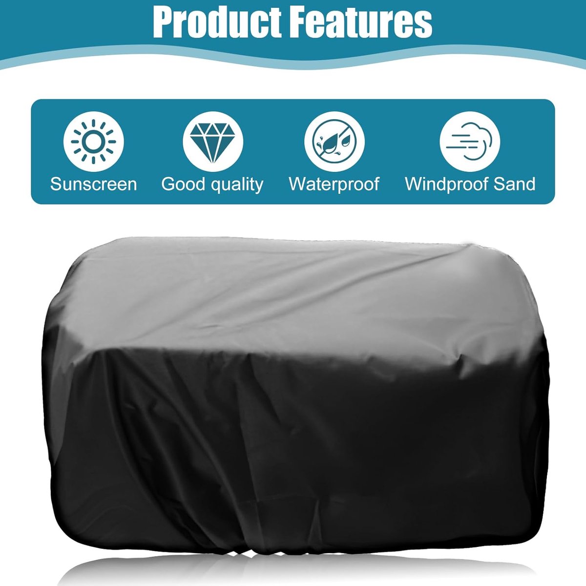 Bicycle crate cover - Bicycle covers - Rain cover - Rain cover for bicycle basket - Rain cover for electric vehicles - Waterproof bicycle basket cover - Universal waterproof bicycle basket protector - Dust cap - Adjustable cover - Water-resistant - 54*47 - Image 5