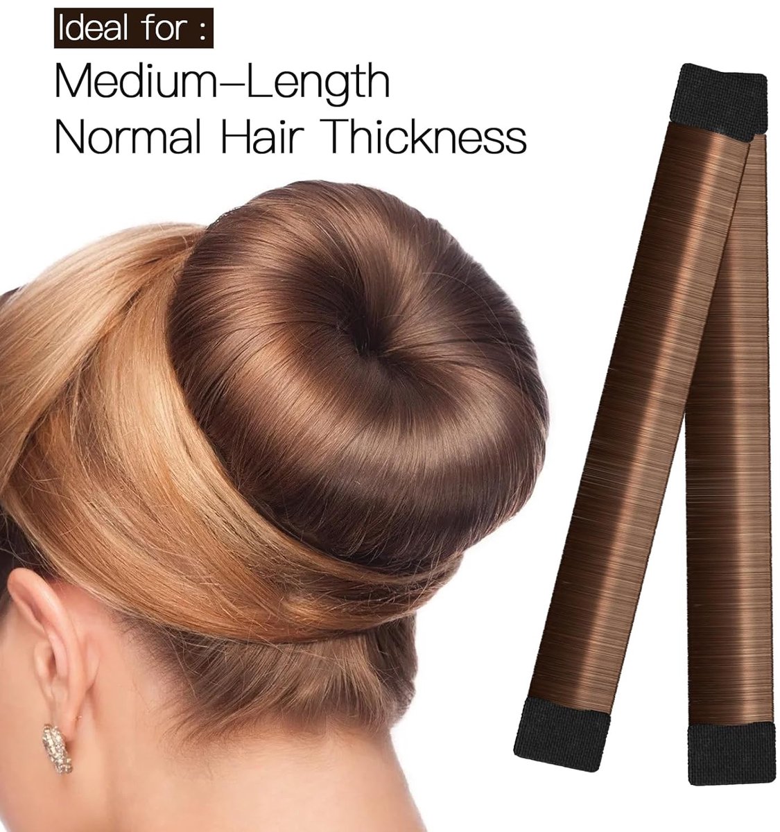 4-piece bun maker - Magic hairband - For children and women - DIY styler - Easily create a ballerina hairstyle - Create a perfect bun - Hairband - Bun - Bun maker for long hair - Four different colors - Image 4