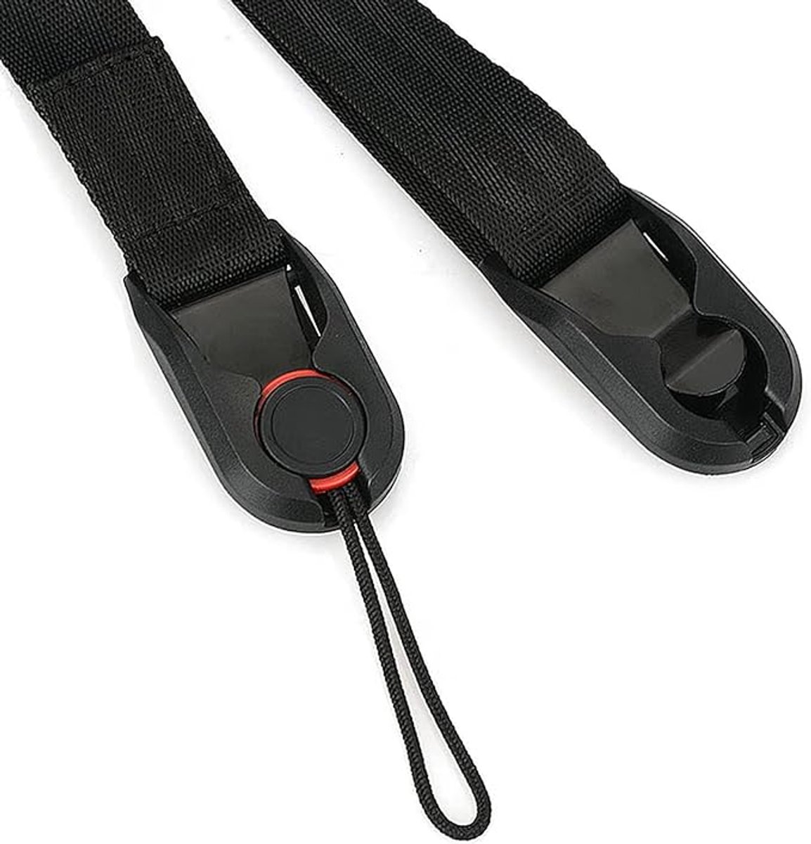 Camera Strap Compact - Wrist Strap for DSLR Camera - Neck Strap Band - Belt - Shoulder Strap - Camera Strap Set - Carrying Strap - Adjustable Length - Suitable for Canon, Nikon, Sony DSLR - Black - Image 2