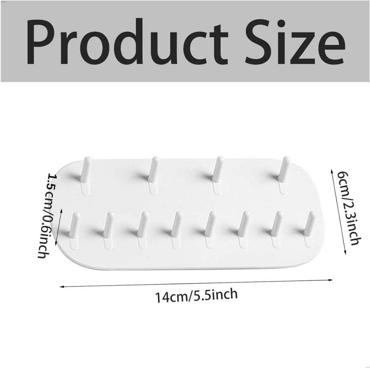 2 pieces - Jewelry stands - Jewelry display stand - Earring rack - Necklace holder organizer - wall jewelry organizers - Jewelry hooks - Necklace hook - Shelves - Display rack - for earrings, necklaces, bracelets, gift idea - 14*6*2 cm - white - Image 5