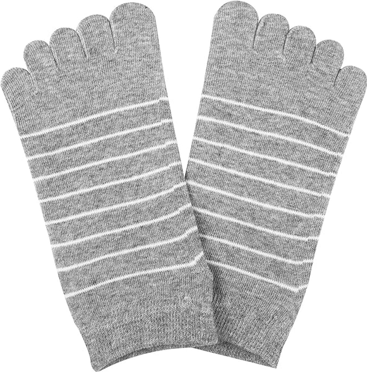 5 pairs - Toe socks - Toe socks - Yoga socks - cotton toe socks for women - Runner toe socks - Runner Toe socks - Smooth toe seam - Cotton - Comfortable Socks - sports socks - loose toe socks - breathable sports socks - grey - Image 3