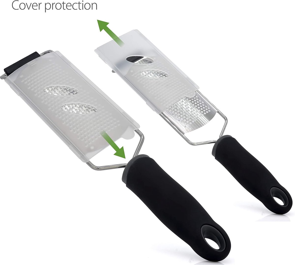 Zester - Lemon grater - Cheese grater - Ginger grater - Garlic grater - Long hand grater - Grater - Wide grater - for citrus fruits, cheese, ginger and dried cheese - 31*6.5 cm - black - Image 3
