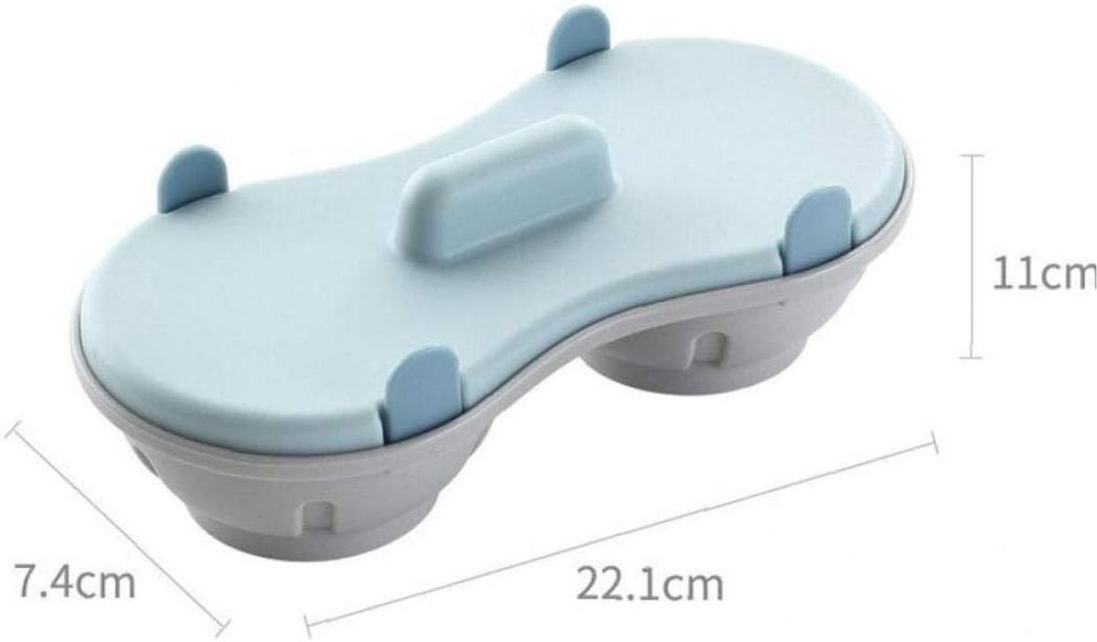 Microwave Egg Cooker - Egg Cooker - Egg Maker - 22*11*8 cm - Microwave egg cooker with 2 cavities - Poached Egg Maker - Poached Egg poacher - poached egg cups - Egg poacher - Egg Poaching Pan - Cooking Utensils - kitchen tools - blue - Image 5