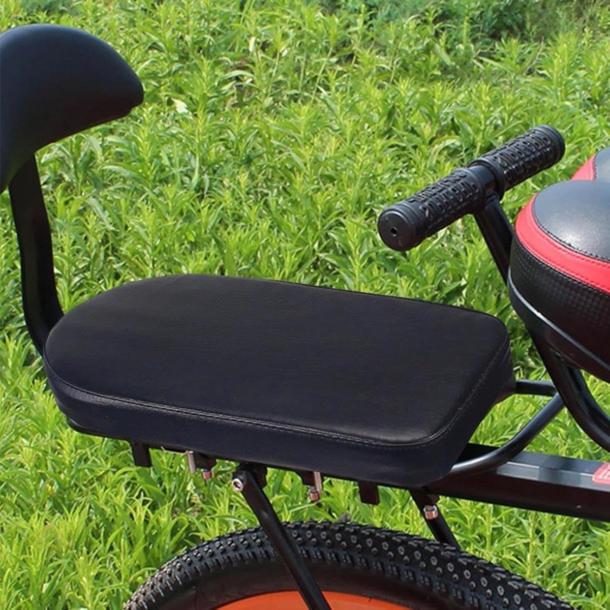 Bicycle Seat - Rear Bicycle Cushion - Luggage Carrier Cushion - Rear Seat Cushion for Bicycles - Replacement Seat Cushion - Bicycle Saddle Accessories - Bicycle Back Seats - Bicycle Accessories - for children and adults - 30*15 cm - black - Image 3