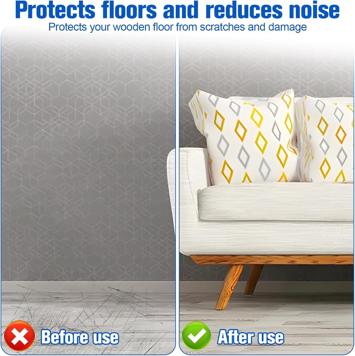 30 pieces - Furniture mats - Teflon furniture glides - Teflon furniture mats - Foot pads for table and chair - floor protectors - easy to move - for chairs, tables, sofas and beds - square - 20*20*6 mm - Image 6