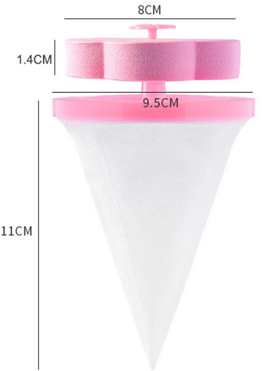 4 pieces - Filter bags for washing machines - Pet hair catcher - washing machine mesh bag - lint catcher - washing machine hair catcher - for dogs and cats - reusable - household hair filter - washing machine lint catcher mesh bag - blue and pink - Image 5